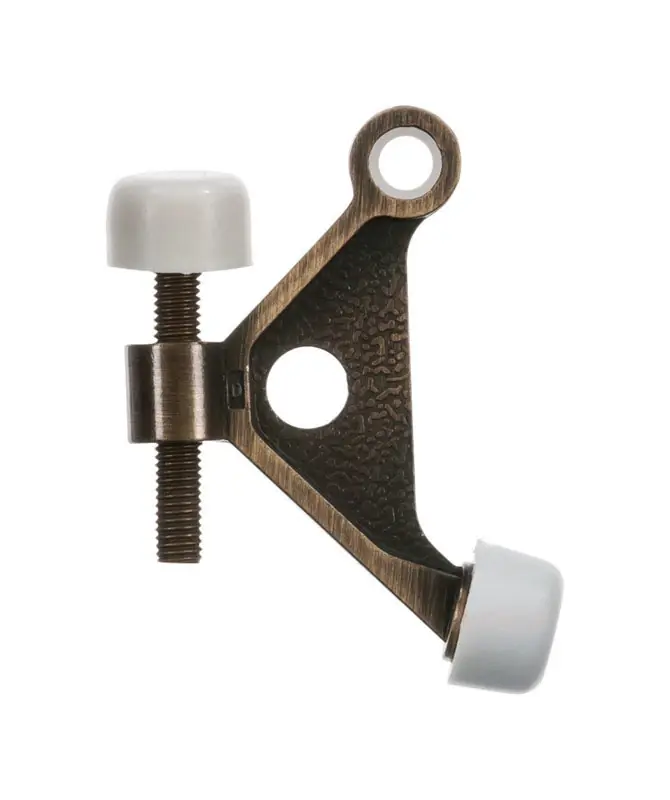 2-5/8 In. W Antique Gold Metal Hinge Pin Door Stop For Door And Wall Mounting