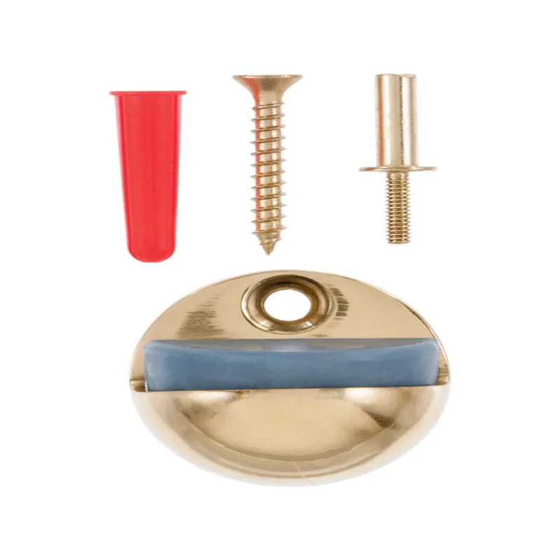 1-1/8 In. H X 1 In. W Solid Brass Door Stop With Rubber Stopper