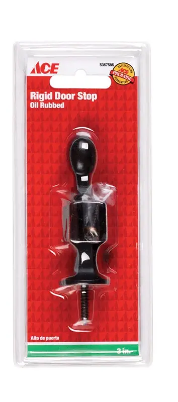 3 In. W X 2 In. H Oil Rubbed Bronze Rigid Door Stop With Holder