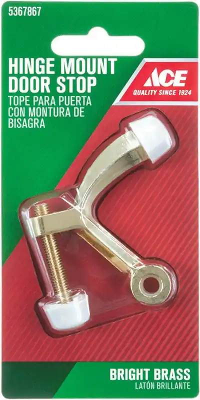 2-5/8 In. W Bright Gold Hinge Pin Door Stop For Door And Wall Mounting