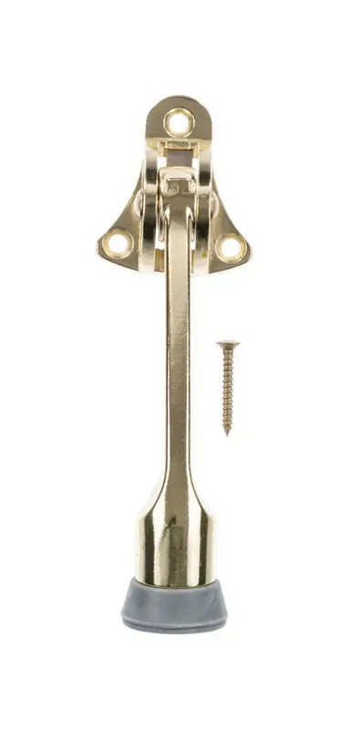 4 In. W X 2.75 In. H Metal Bright Gold Kick-down Door Holder