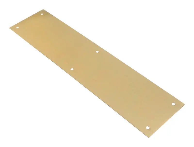 15 In. H X 3-1/2 In. L Bright Brass Push Plate For Heavy-duty Doors