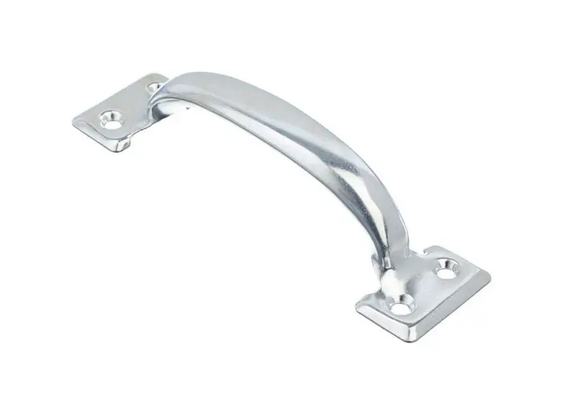 6.5 Inch Zinc-plated Silver Steel Utility Pull For Metal Or Wood Doors