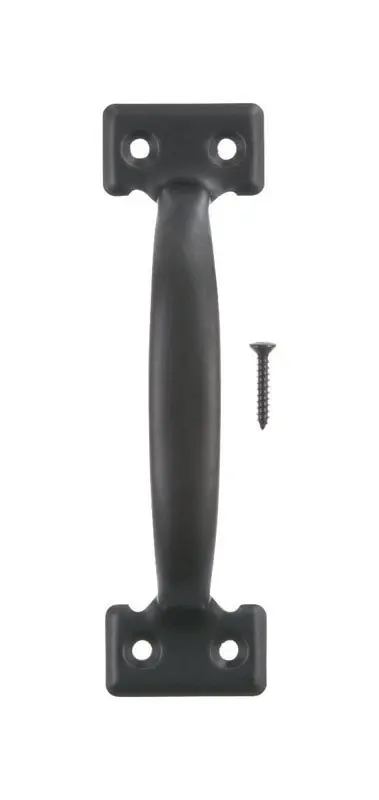 6.5 Inch Long Black Steel Utility Pull For Metal Or Wood Doors