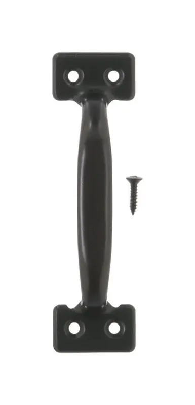 5.5 Inch Long Black Steel Utility Pull For Metal Or Wood Doors