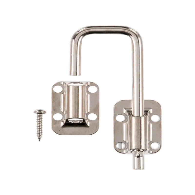 Nickel Indoor Sliding Door Latch With Flush Mount Installation And Hardware Included