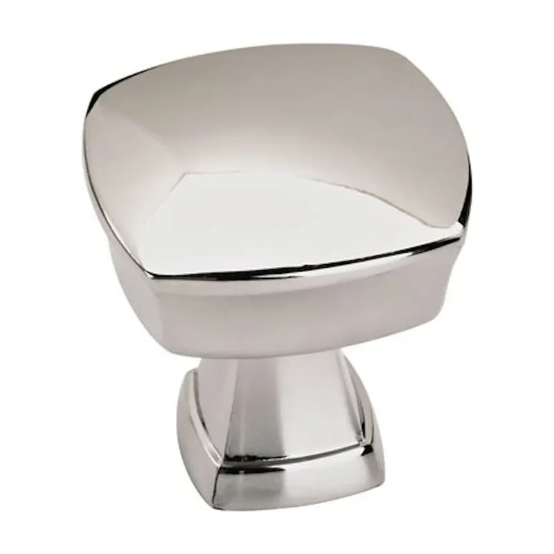 Amerock Stature Allison Square Cabinet Knob 1-1/4 In. D 11/4 In. Polished Chrome 1 Pk