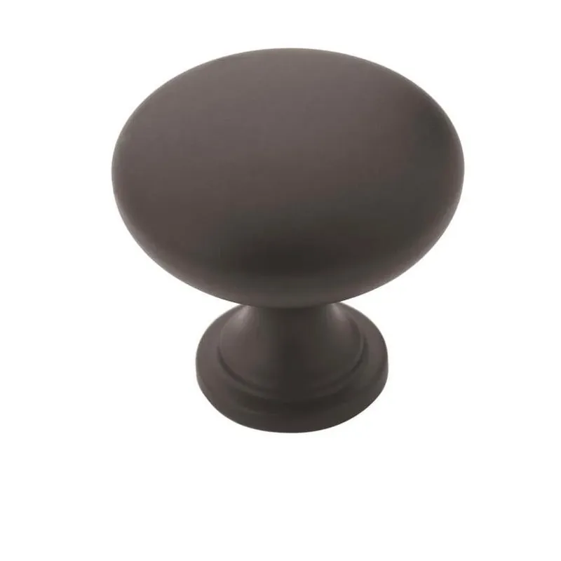 Edona Matte Zinc Cabinet Knob – 1‑1/8″ Projection, Traditional Round Pull