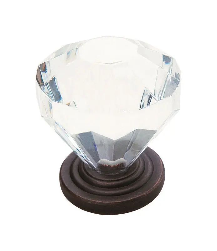 Amerock Traditional Classics Round Cabinet Knob 1-1/4 In. D 1-3/8 In. Oil Rubbed Bronze 5 Pk