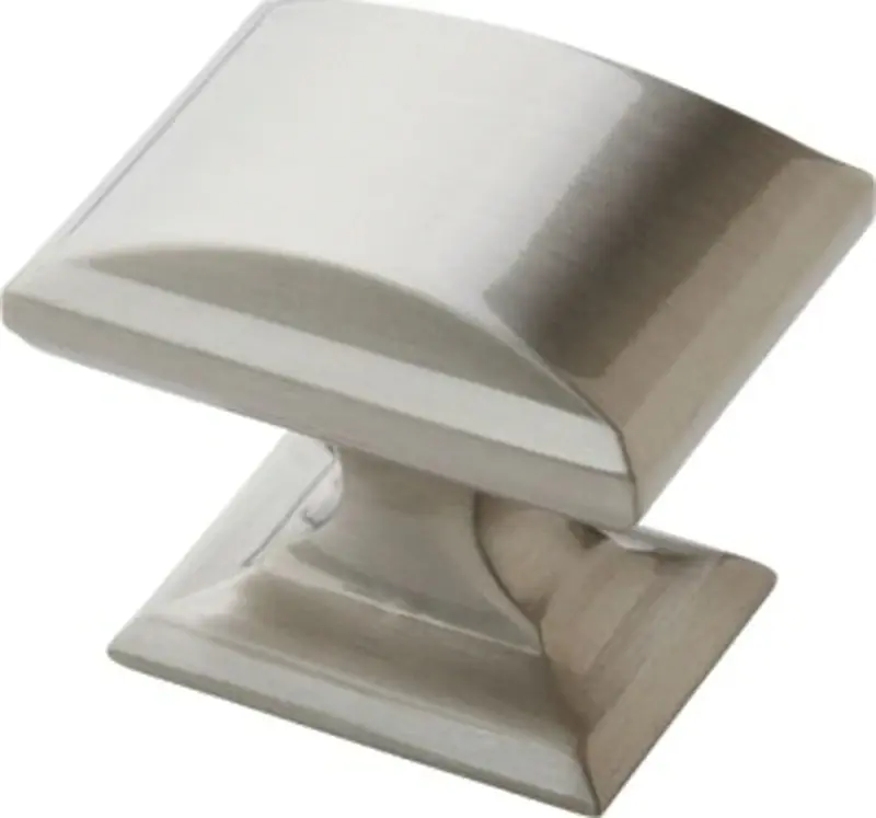 Amerock Candler Square Cabinet Knob 1-1/8 In. Satin Nickel 1 Pk