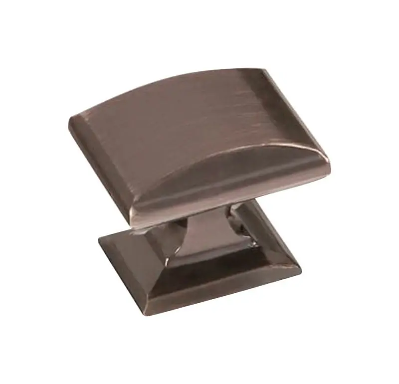 Amerock Candler Rectangle Cabinet Knob 1-1/8 In. Gunmetal 1 Pk