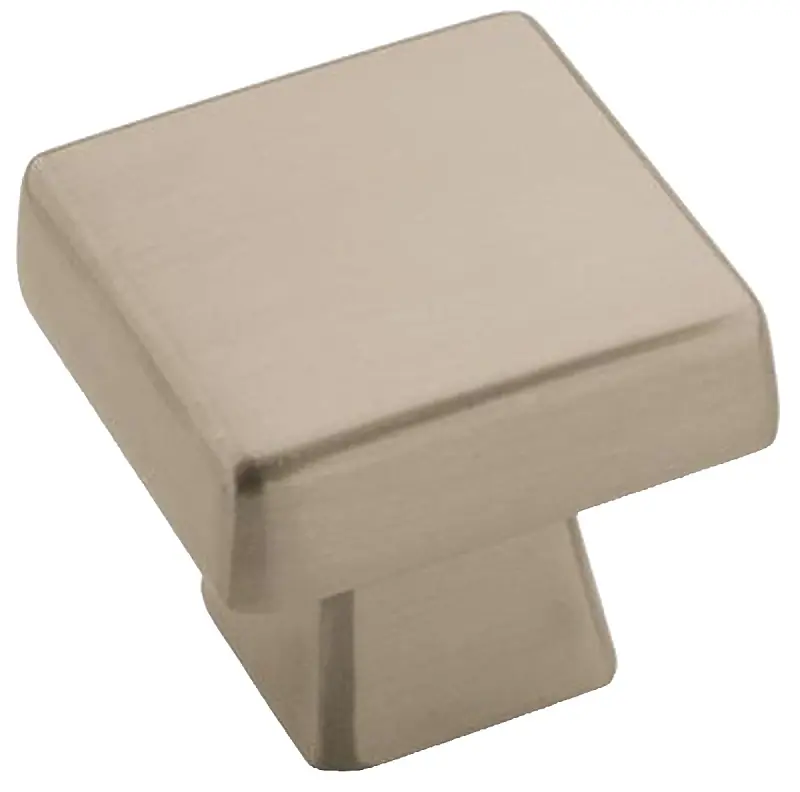 Amerock Blackrock Collection Square Cabinet Knob 1 In. Satin Nickel 1 Pk