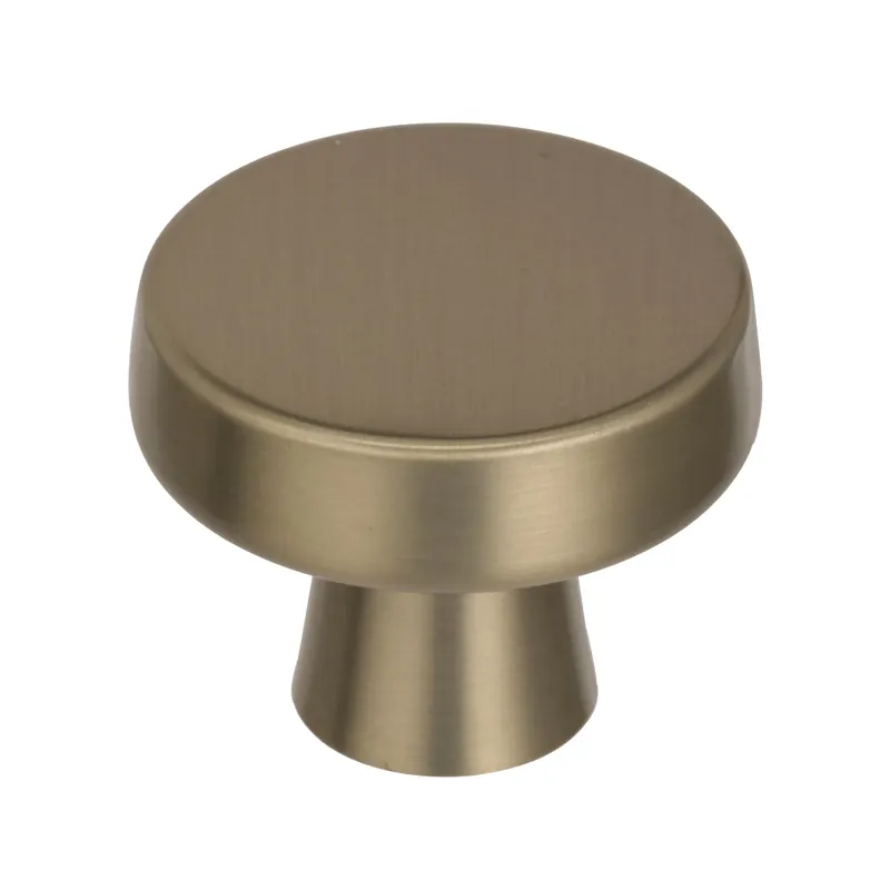 Amerock Blackrock Art Deco Round Cabinet Knob 1-5/16 In. D 1-1/16 In. Golden Champagne 1 Pk