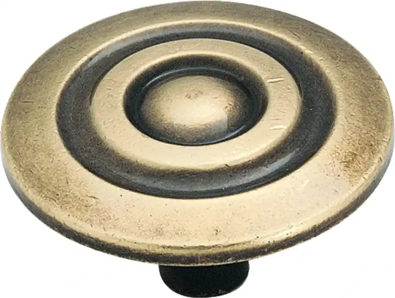 Amerock Allison Round Cabinet Knob 1-1/2 In. D 7/8 In. Antique English 1 Pk