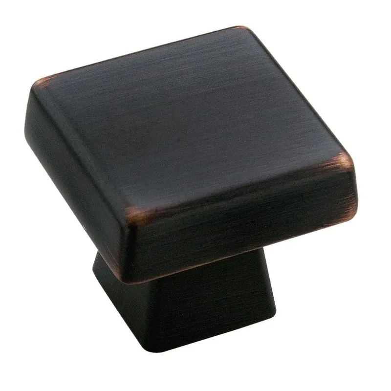 Amerock Blackrock Square Cabinet Knob 1-3/16 In. D 1-1/16 In. Oil Rubbed Bronze 1 Pk