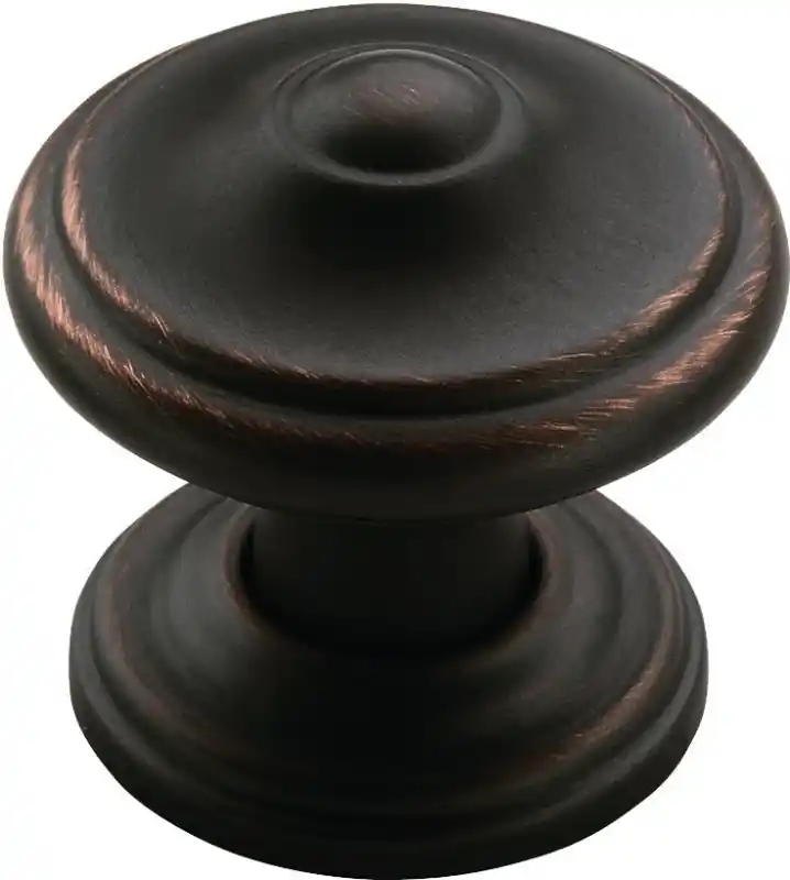 Amerock Revitalize Round Cabinet Knob 1-1/4 In. D 1-1/4 In. Oil Rubbed Bronze 1 Pk