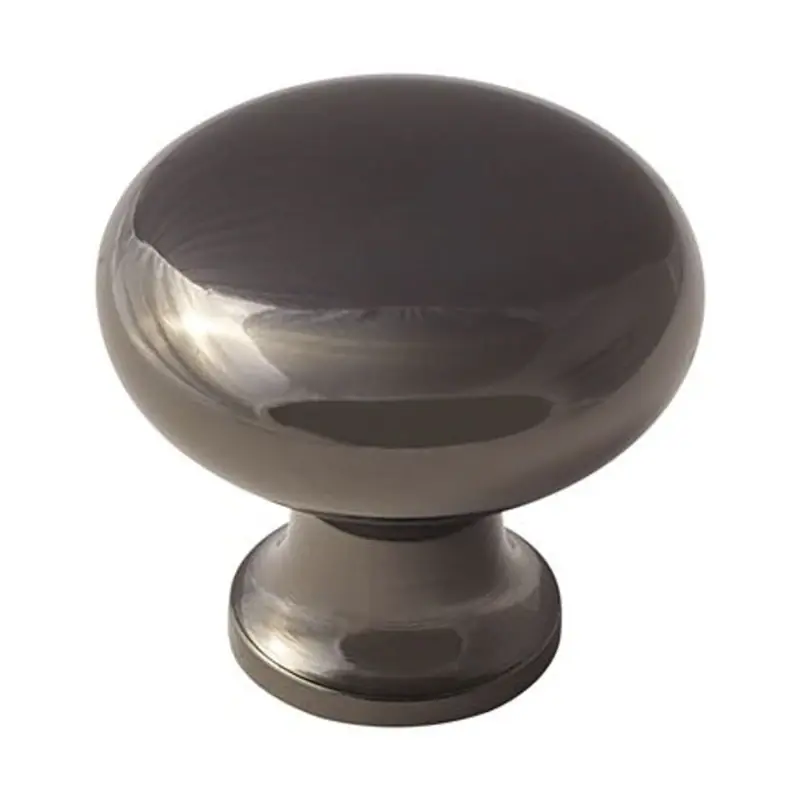 Amerock Anniversary Round Cabinet Knob 1-3/16 In. D 1 In. Nickel 1 Pk