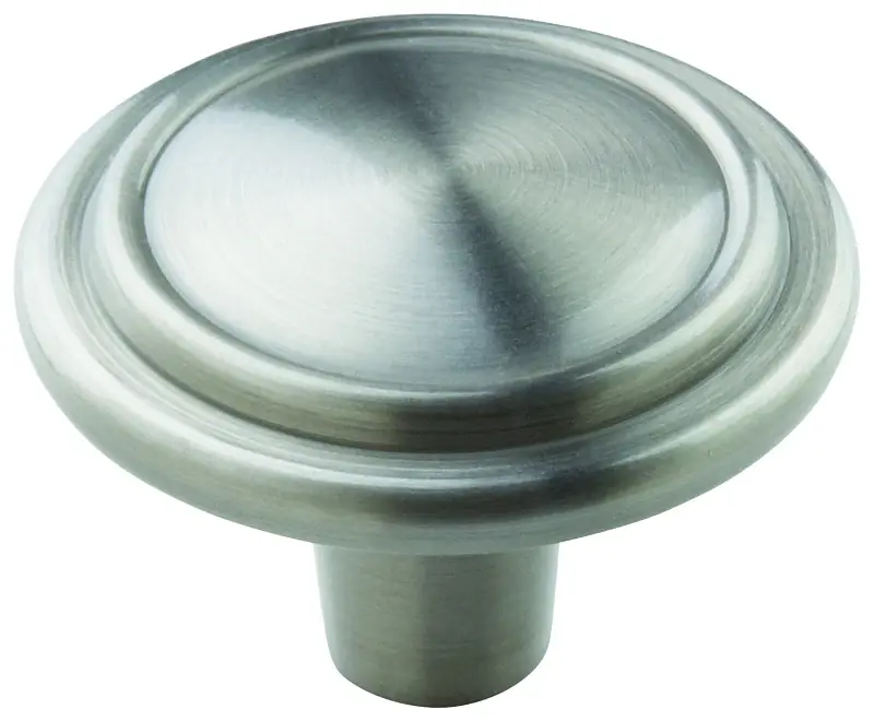Amerock Everyday Basics Hatfield Round Cabinet Knob 1-1/4 In. D 7/8 In. Satin Nickel 1 Pk