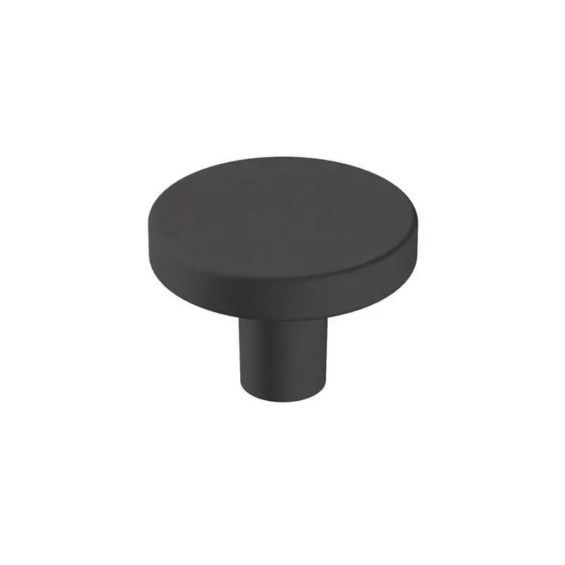 Amerock Versa 1‑Inch Flat Black Zinc Cabinet Knob