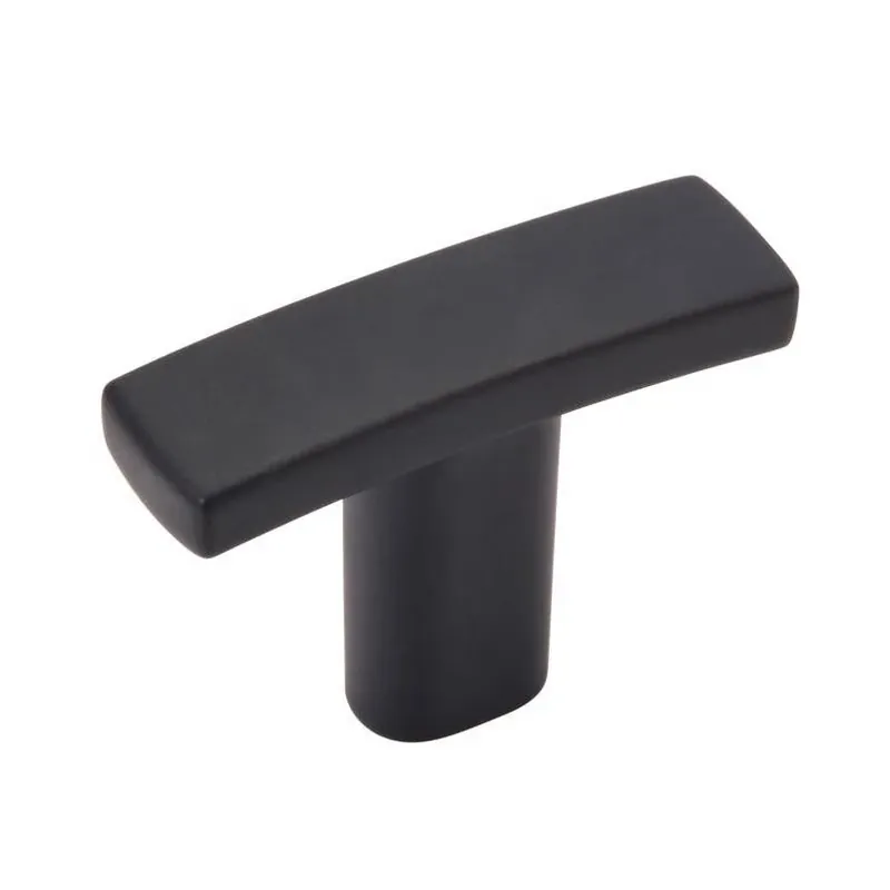 Amerock E‑Mod Matte Black Contemporary Rectangle Cabinet Knobs – Set Of 6