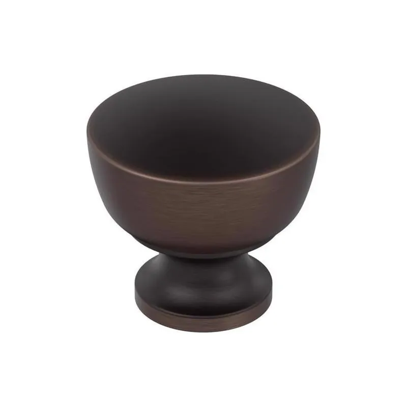 Oil‑Rubbed Bronze 1.25″ Transitional Round Cabinet Knob – Zinc, Single Piece