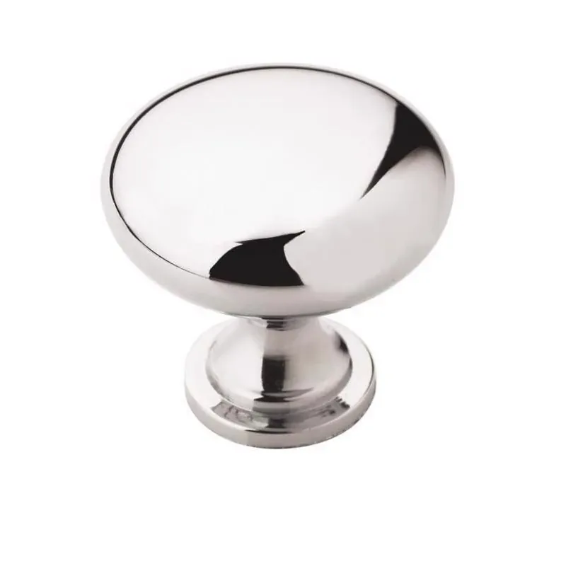 Polished Chrome Transitional Round Cabinet Knob – 1.18" By Amerock