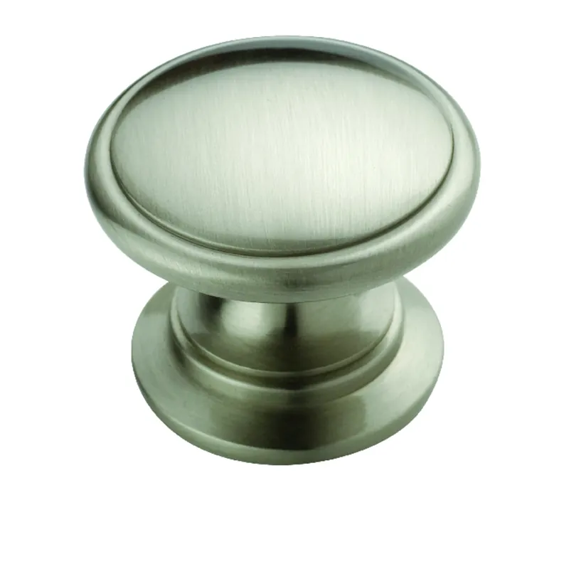 Amerock Allison Round Furniture Knob 1-1/4 In. D 28.702 Mm Brushed Nickel 1 Pk