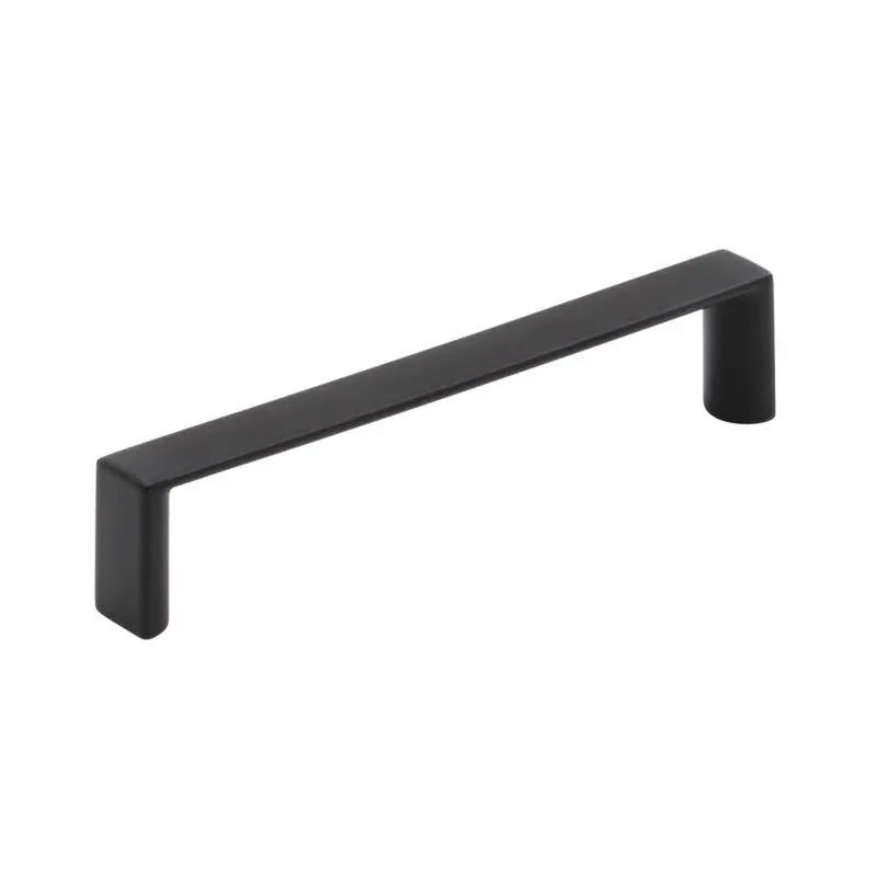 Amerock Metro Matte Black Cabinet Pull – 4" Handle, 13/16" Projection, Zinc Construction