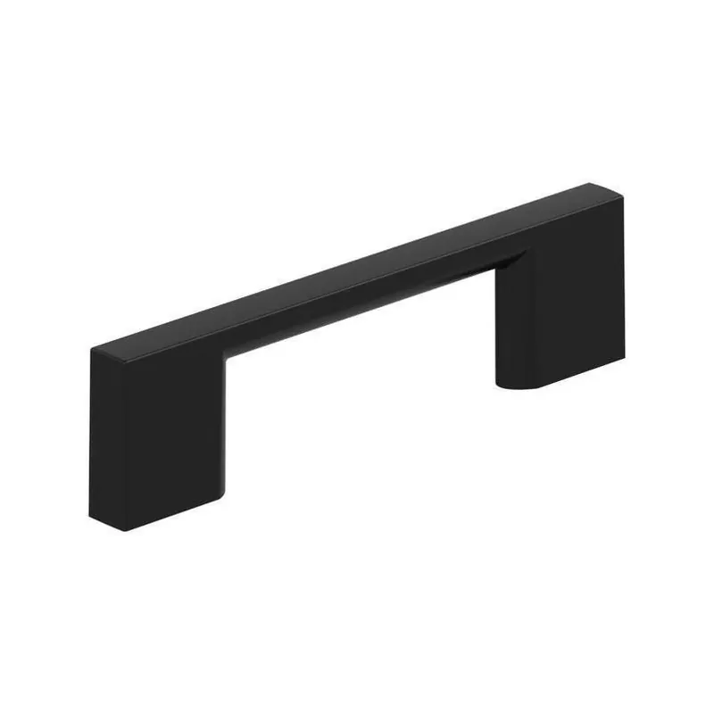 Amerock Cityscape 3‑Inch Matte Black Bar Pull – Modern Zinc Cabinet Hardware