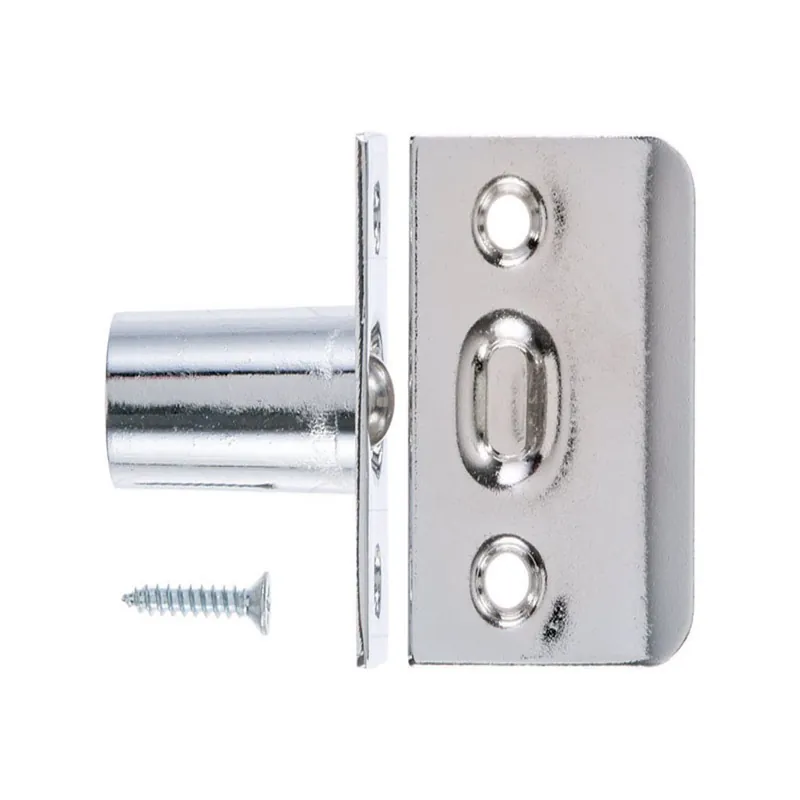 1 In. H X 1 In. W X 2.1 In. D Chrome Metal Ball Catch For Doors
