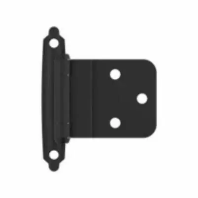 Cabinet Hinge, 3/8 In., Flat Black, 10-Pk.