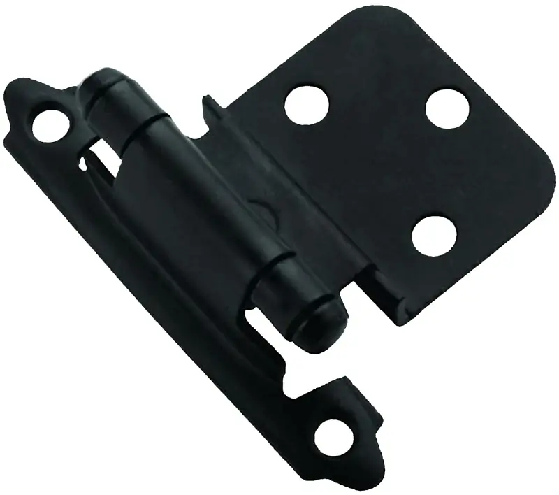 Amerock 2-15/79 In. W X 2-3/4 In. L Matte Black Steel Inset Hinge 2 Pk