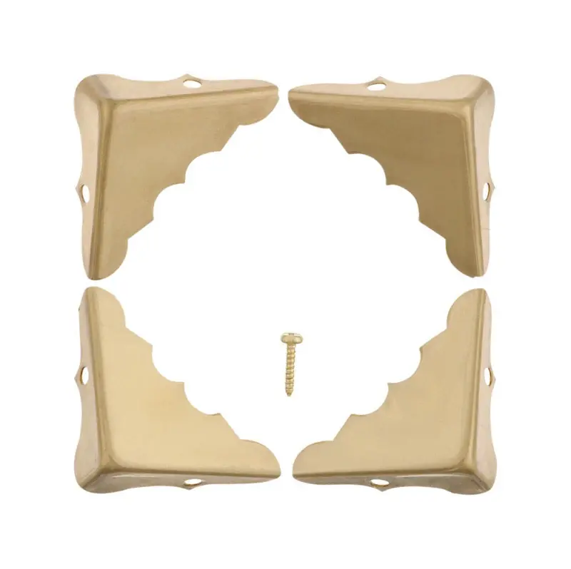 Ace Polished Brass Decorative Corner 1.3 In. 4 Pk