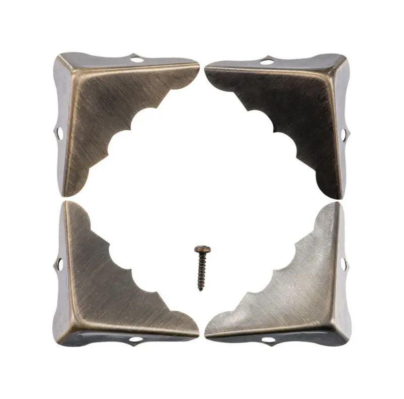 Ace Antique Brass Decorative Corner 1.3 In. 4 Pk