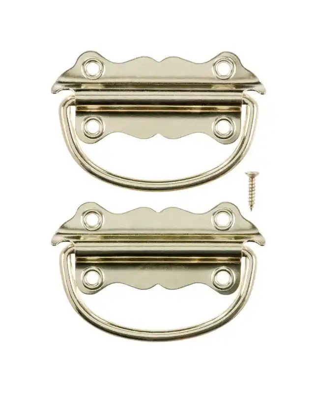 Ace Bright Brass 3-1/2 In. 2 Pk Chest Handle