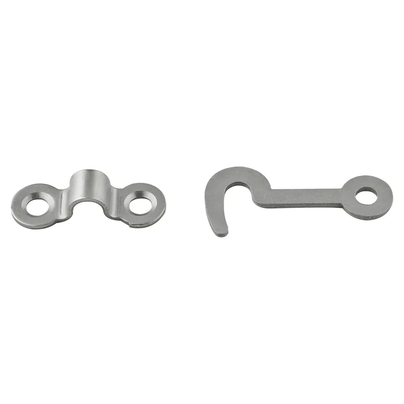 National Hardware Satin Nickel Steel Hook And Staple 2 Pk