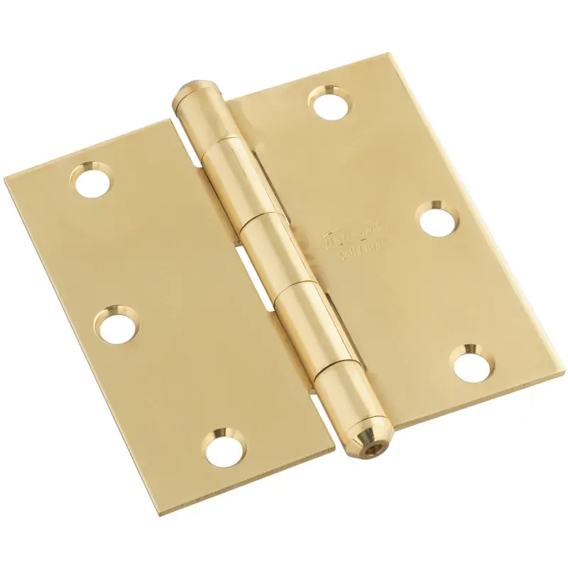 National Hardware 3-1/2 In. L Brass-Plated Door Hinge 1 Pk