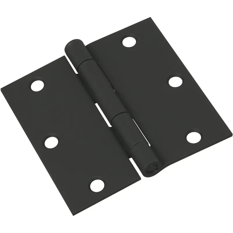 National Hardware 3-1/2 In. L Black Door Hinge 1 Pk