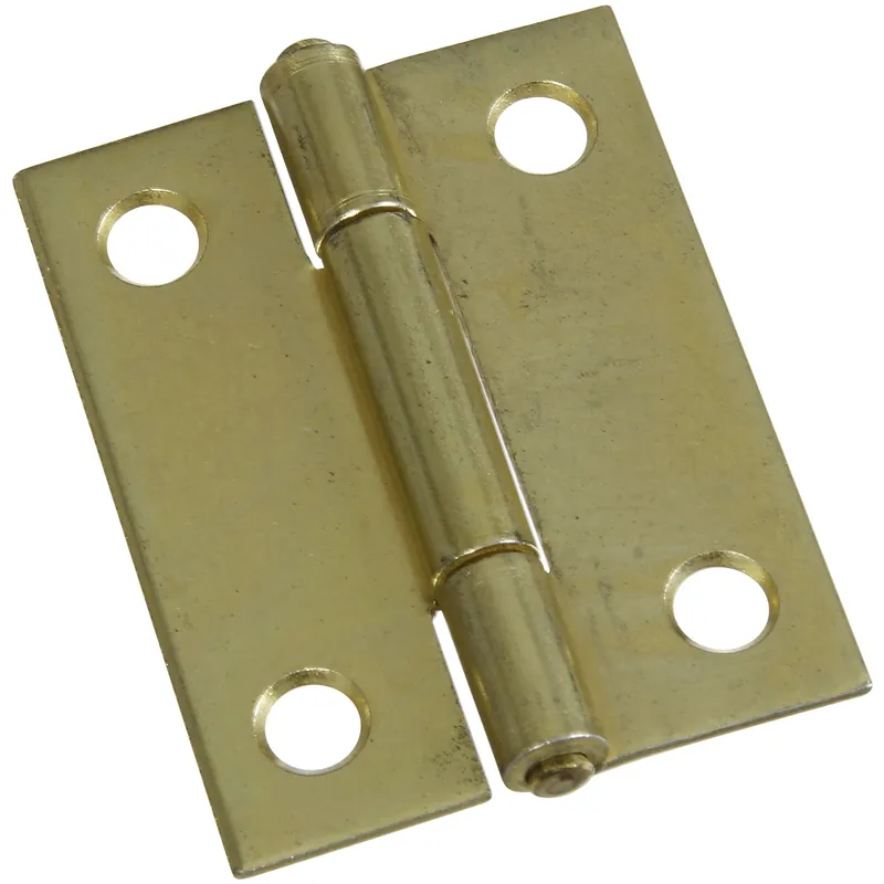 National Hardware 2 In. L Brass Door Hinge 2 Pk