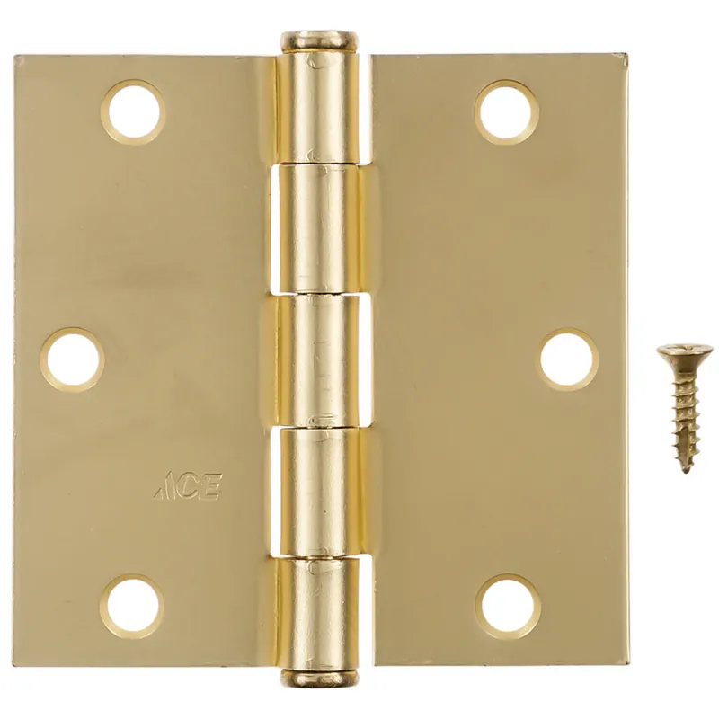 Ace 3-1/2 In. L Bright Brass Residential Door Hinge 3 Pk - Total Qty 1