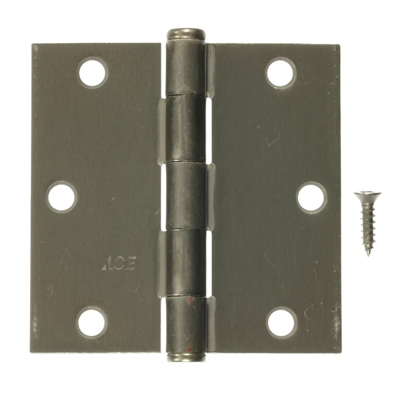 Ace 3-1/2 In. L Satin Nickel Residential Door Hinge 3 Pk - Total Qty 1