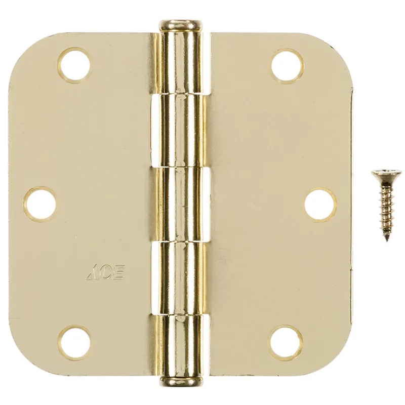 Ace 3-1/2 In. L Bright Brass Residential Door Hinge 1 Piece