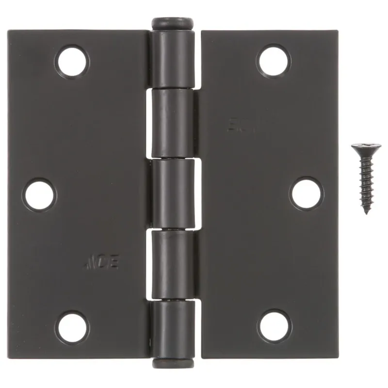 Ace 3-1/2 Inch Black Residential Door Hinge Single Pack