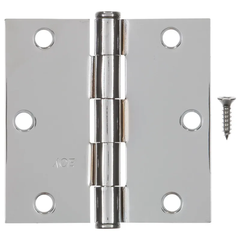Ace 3-1/2 Inch Chrome Residential Door Hinge Single Pack