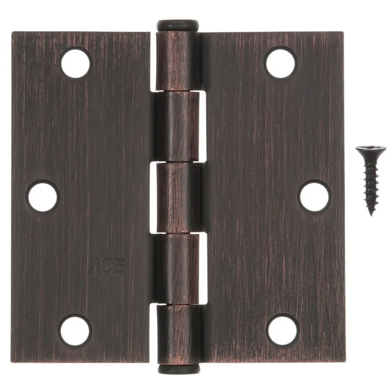 Ace 3-1/2 In. L Oil Rubbed Bronze Residential Door Hinge 3 Pk - Total Qty 1