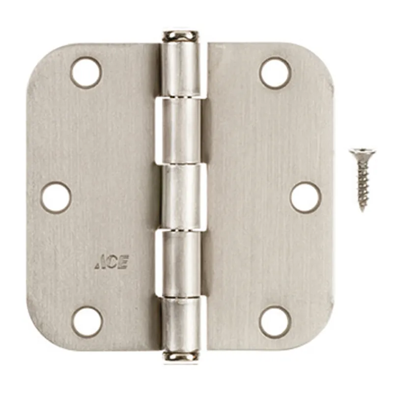 Ace 3-1/2 In. L Satin Nickel Residential Door Hinge 3 Pk - Total Qty 1