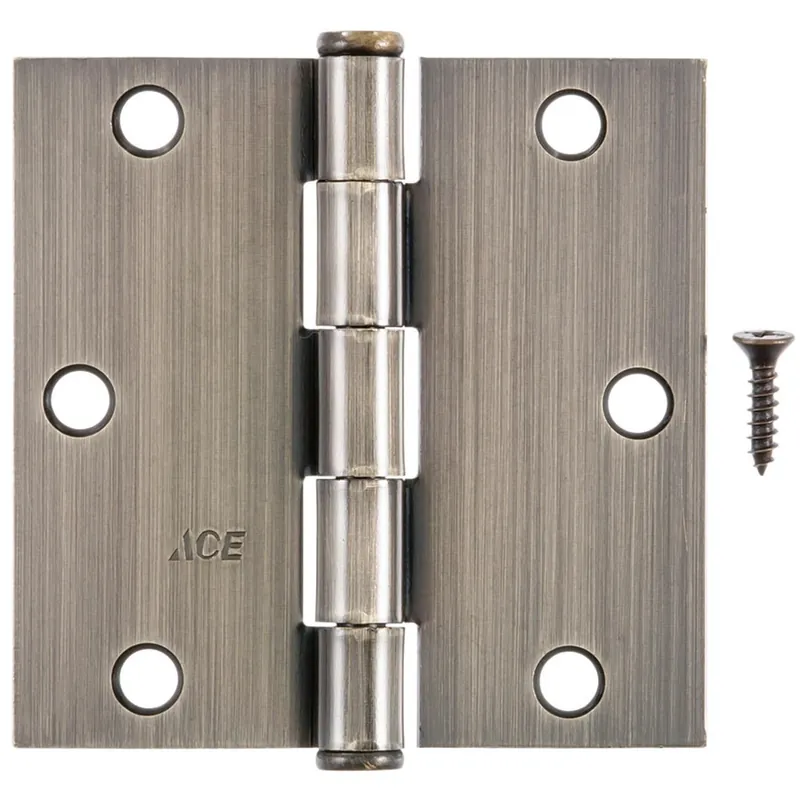 Ace 3-1/2 Inch Antique Brass Residential Door Hinge