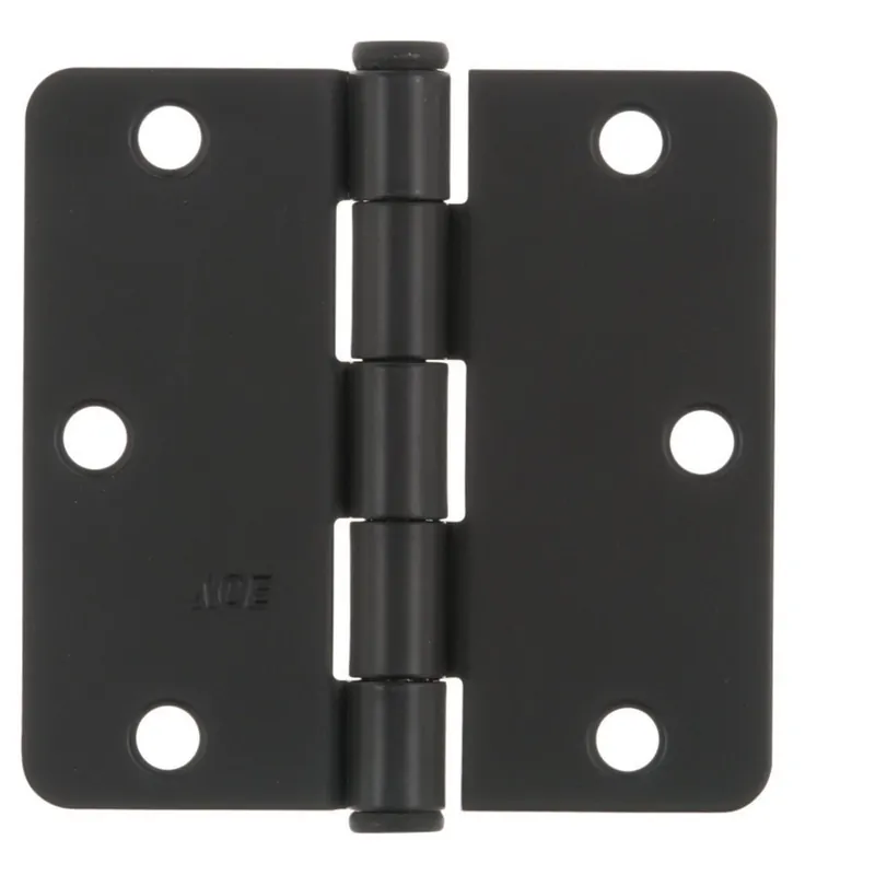 Ace 3-1/2 Inch Black Residential Door Hinge Single Pack
