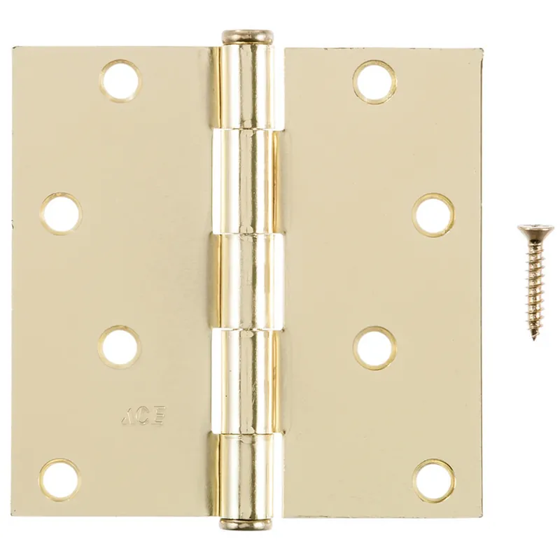 Ace 4 In. L Bright Brass Residential Door Hinge 3 Pk - Total Qty 1