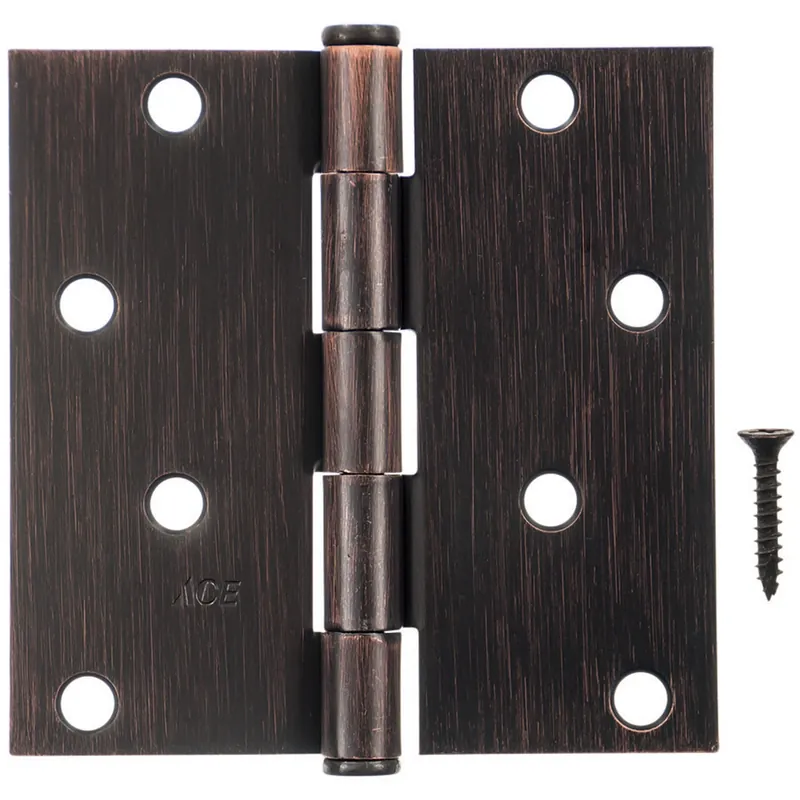 Ace 4 In. L Oil Rubbed Bronze Residential Door Hinge 3 Pk - Total Qty 1